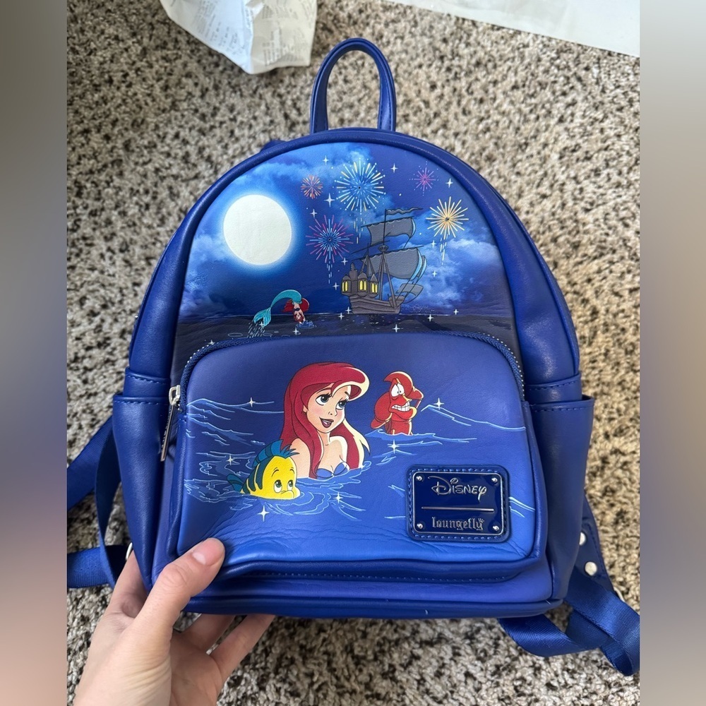 Loungefly Blue Disney Backpack - Picture 3 of 11